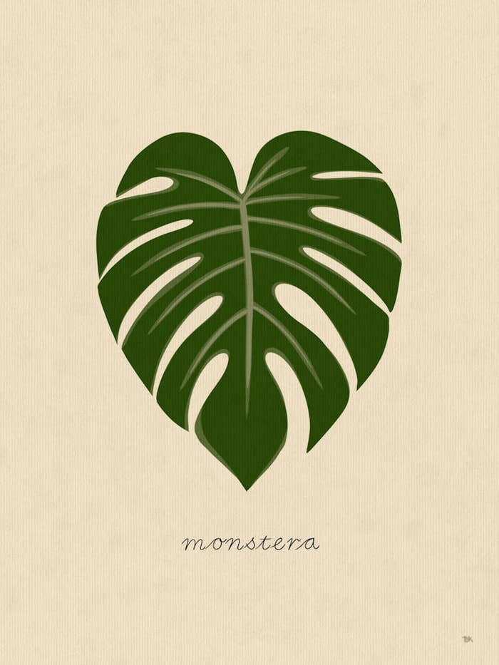 Minimalistisches Monstera Blatt Art Print by Bbkov – Fy!