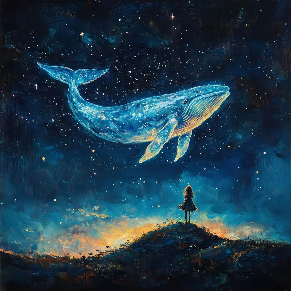 Whale In The Starry Night Sky 3