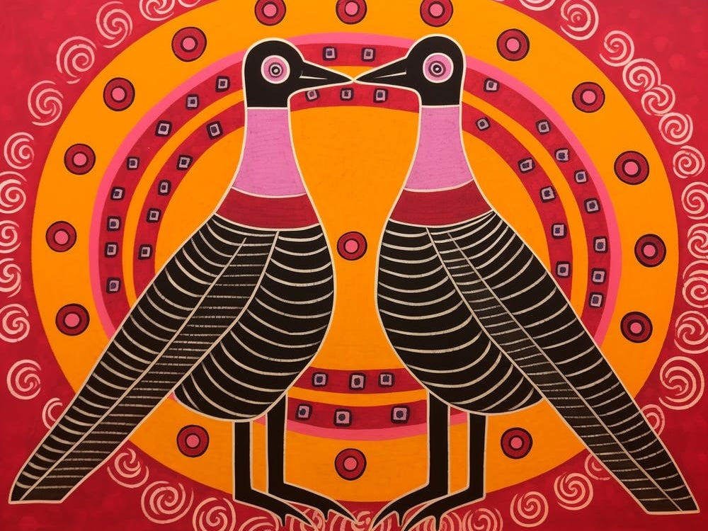 Canada Goose 3 Folk Style Animal Illustration