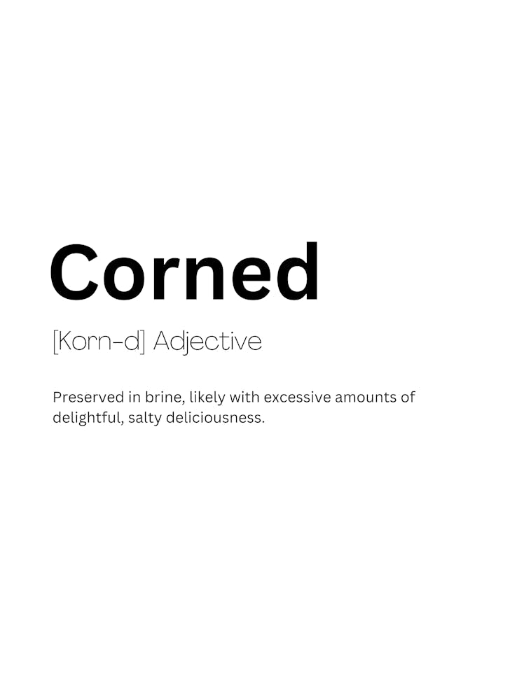 Corned Definition Meaning
