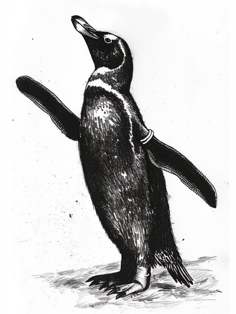 Emperor Penguin Standing On Tiptoes 3