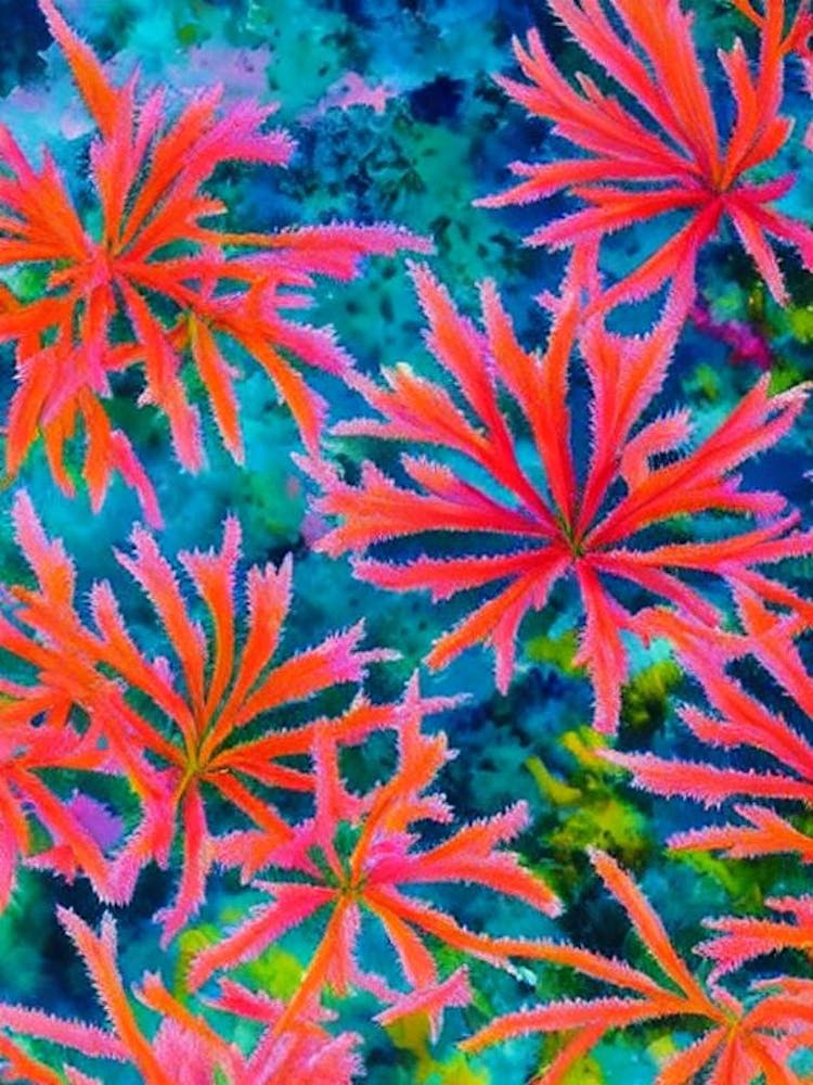 Acropora Humilis Vibrant Painting