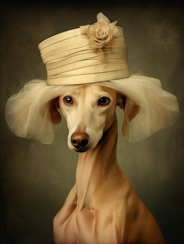 Greyhound In A Hat