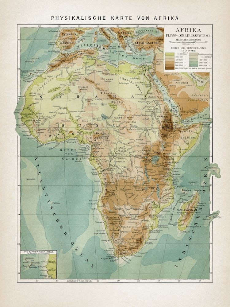 Vintage Brockhaus 5 Afrika