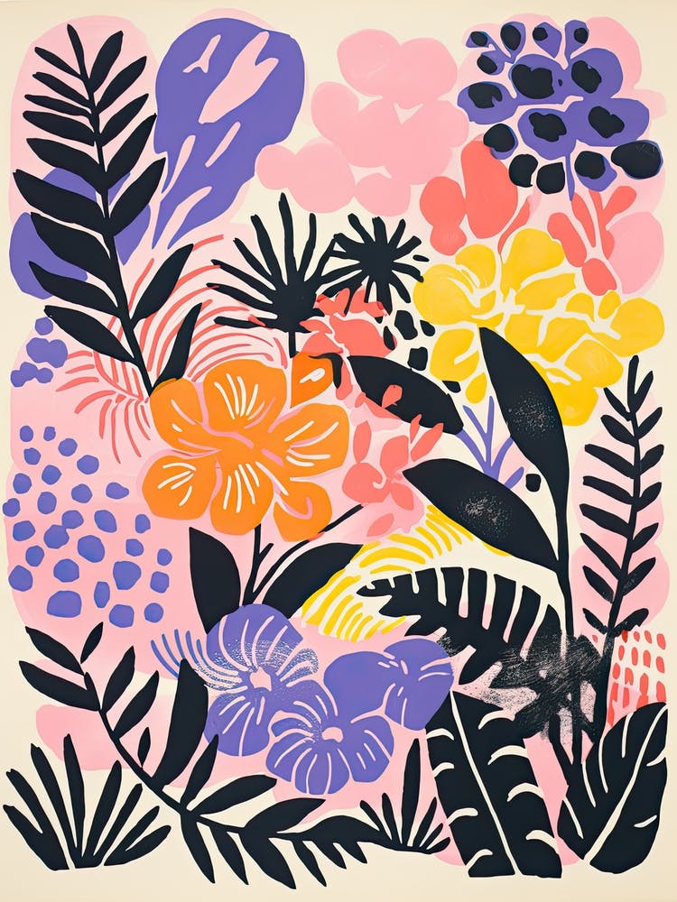 Botanique Colorée Style Risographie 36