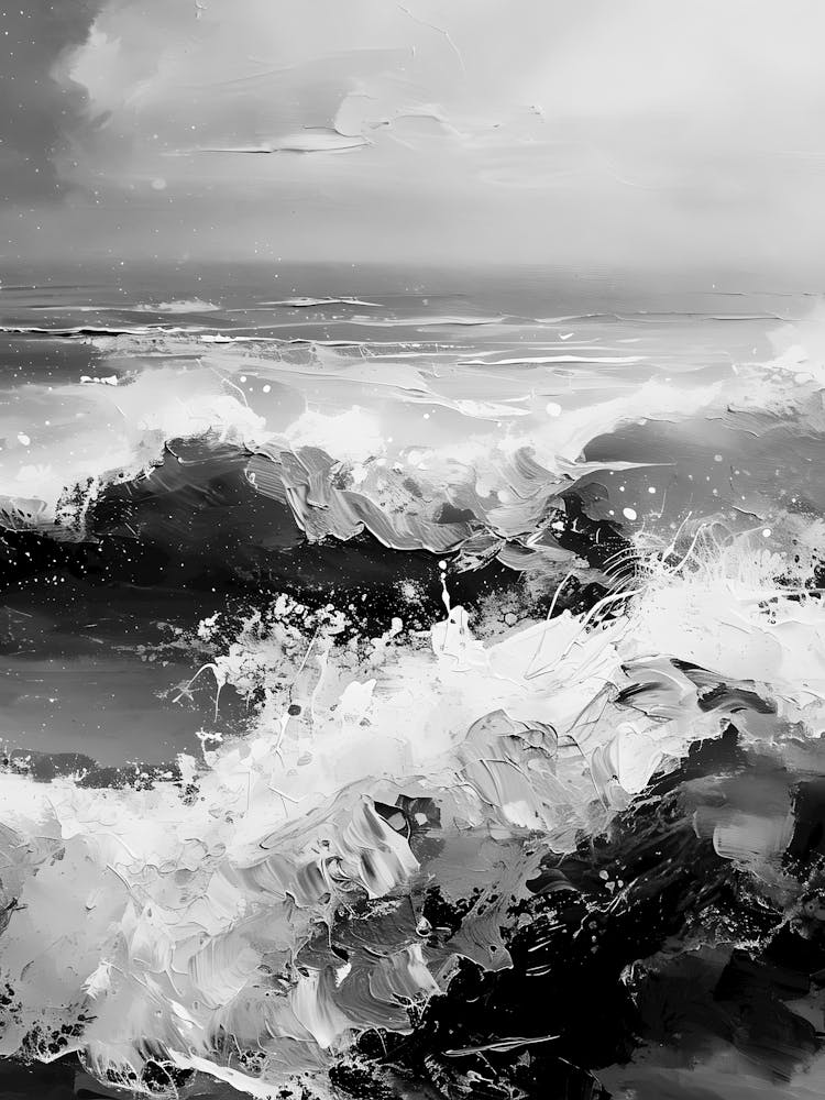 Black And White Of Waves