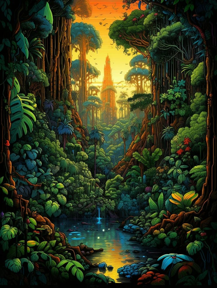 Sarawak Forest Pixel Art 4