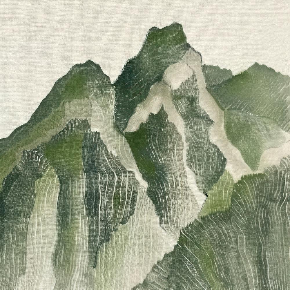 Japanese Watercolour Of Mount Nasu 1