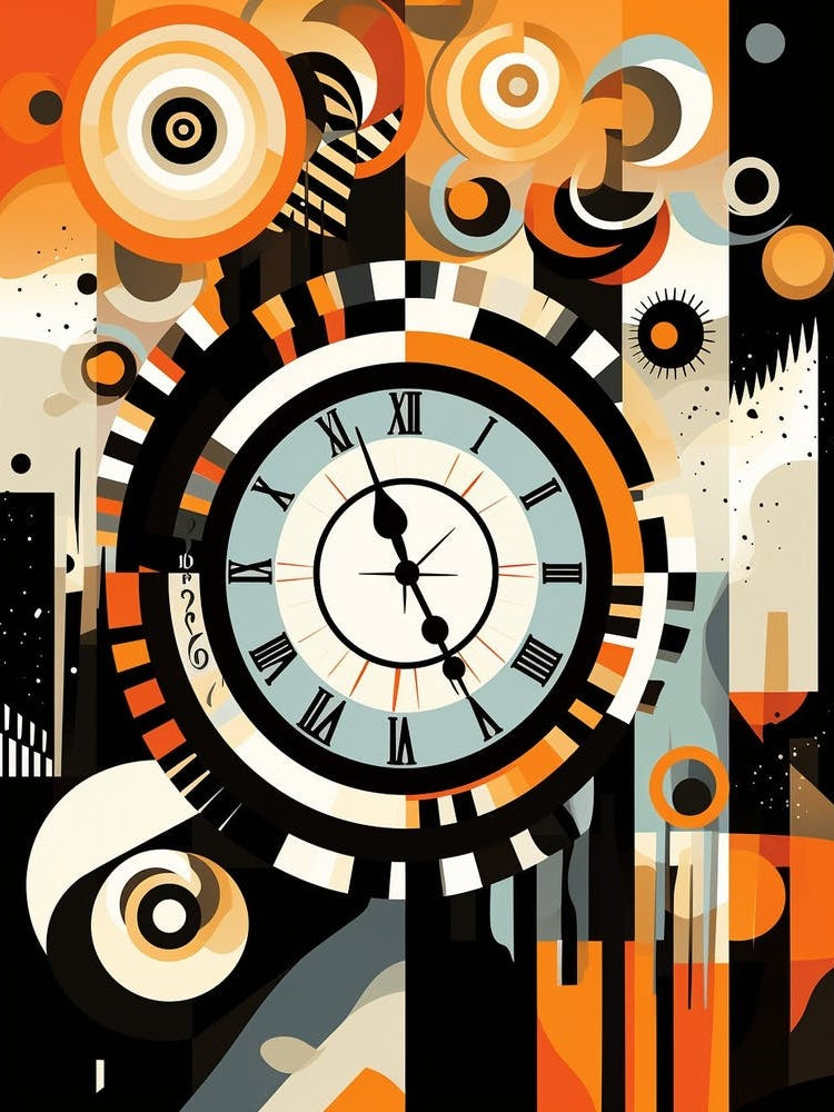 Time Abstract Geometric Illustration 7