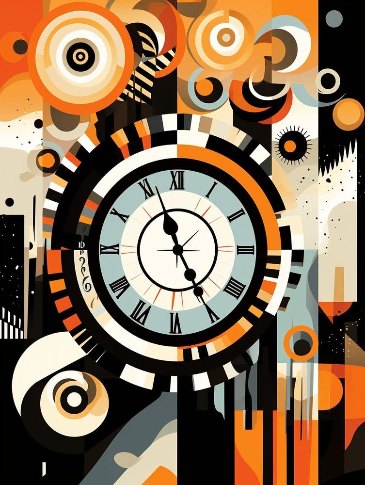 Time Abstract Geometric Illustration 7