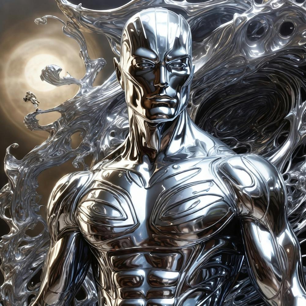 The Silver Surfer in space
