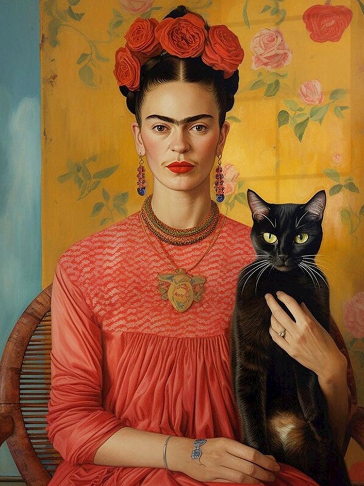 Frida Kahlo et Chat