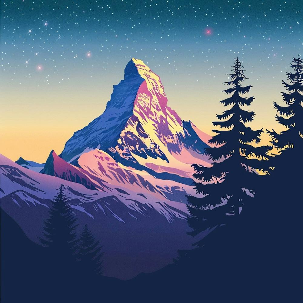 Matterhorn At Night
