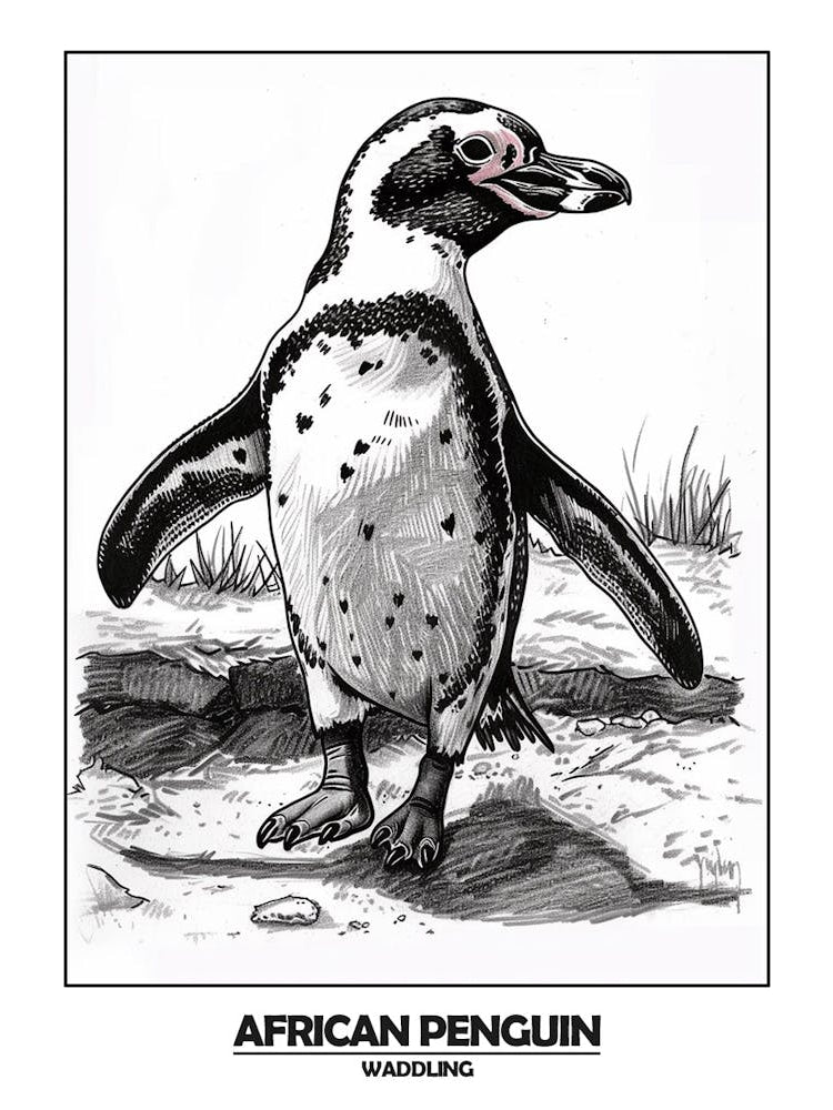 Penguin Waddling Poster 3