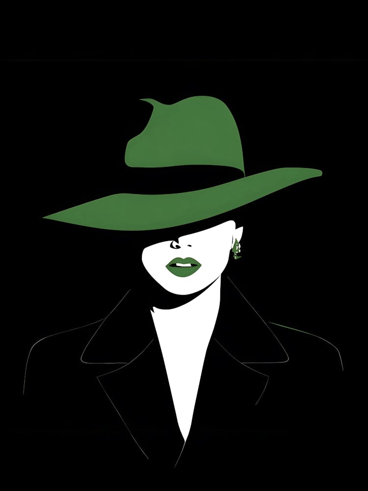 Woman In Green Hat