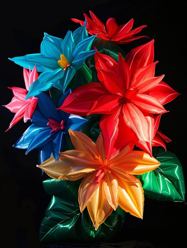 Bright Inflatable Flowers Poinsettia 2