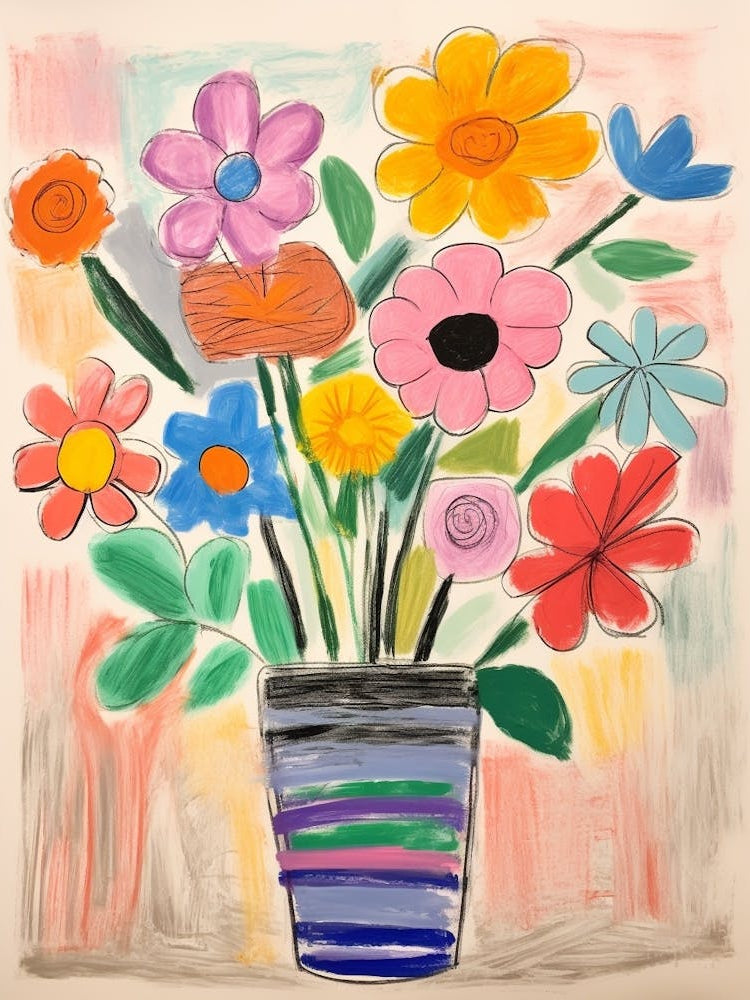 Flower Painting Fauvist Style Petunia 1