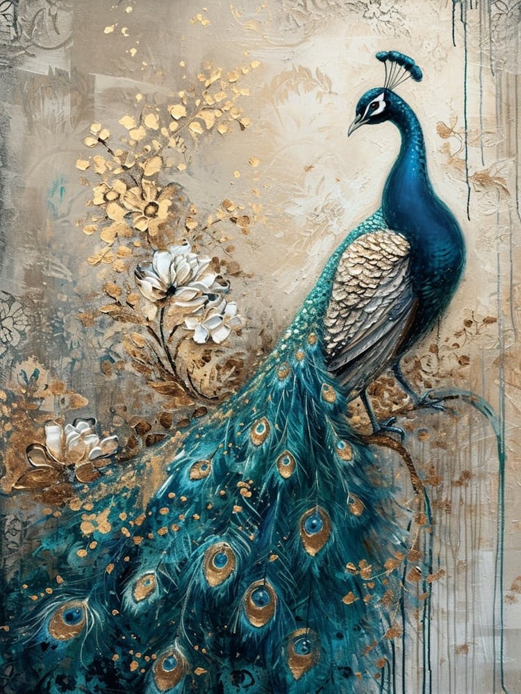 Kitsch Ornamental Peacock 4