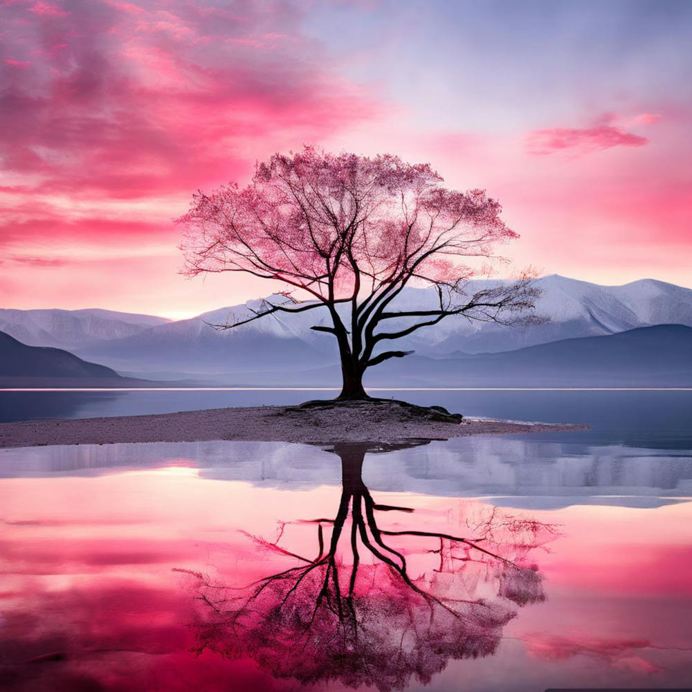 Lone Tree At Sunset 1