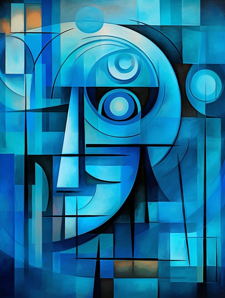 Cubist Abstract Geometric Lady Illustration 8