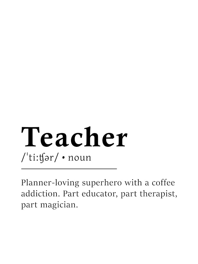 Teacher Definition Poster - Dictionary 1