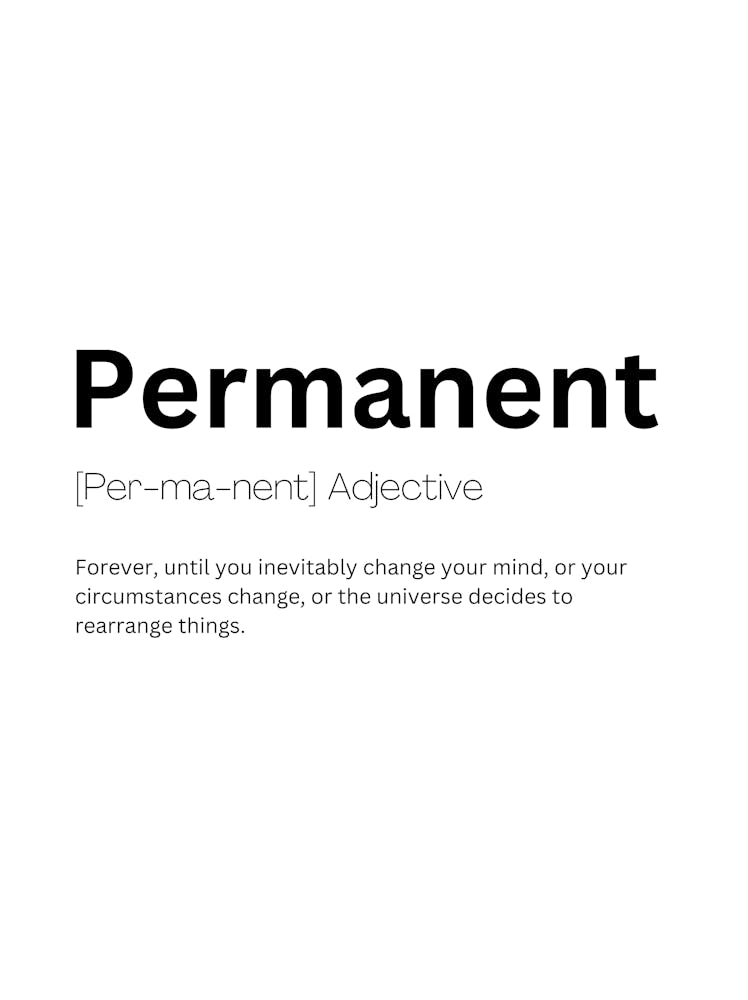 Permanent Definition Meaning