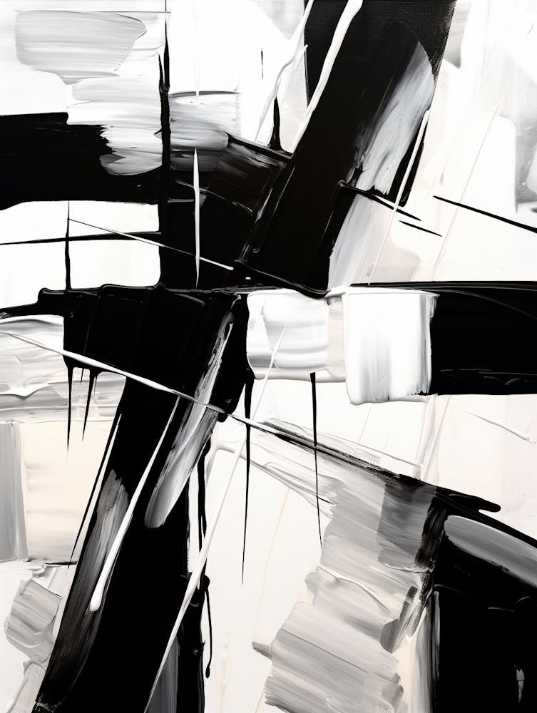 Fragments Abstract Black And White 4