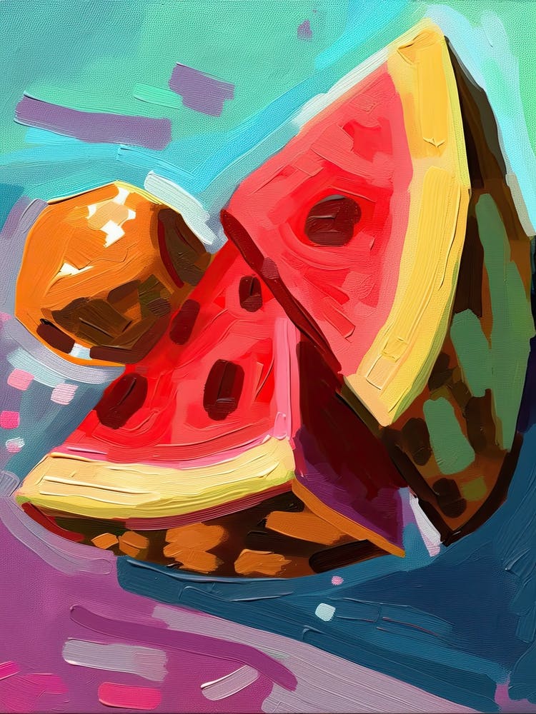 Watermelon Slice Oil Painting 3