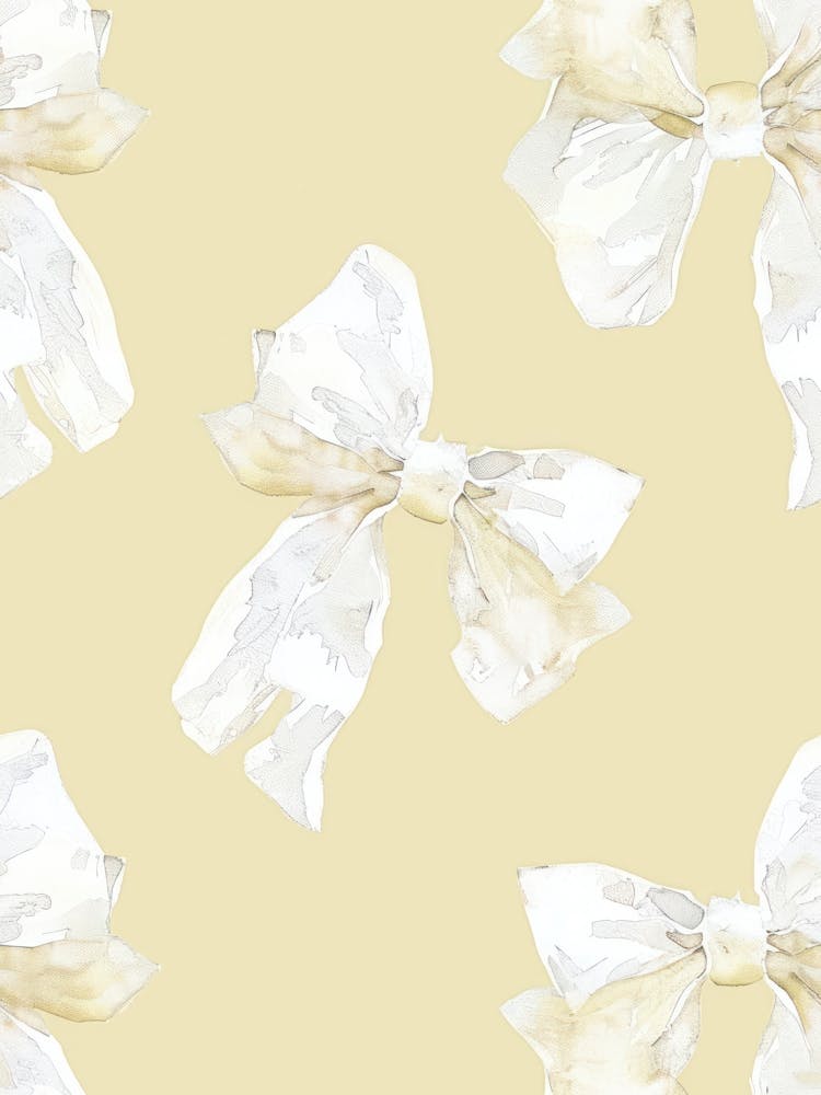 Yellow Coquette Bows 1 Pattern