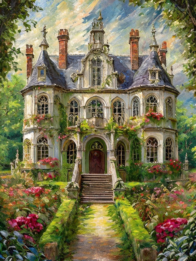 A Victorian Mansion Amidst A Gothic Garden