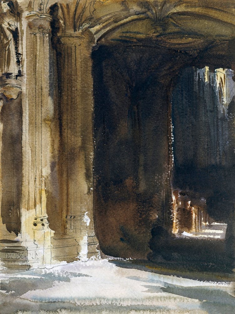 Cathedral Interior, John Singer Sargent