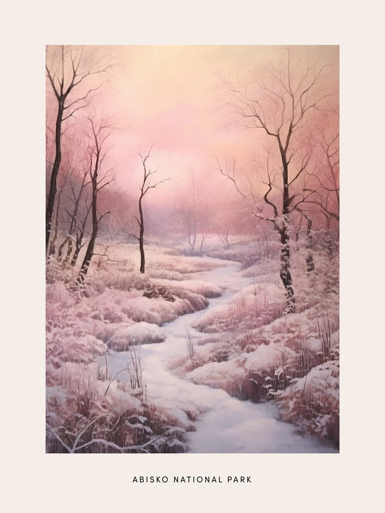 Dreamy Winter National Park Poster  Abisko National Park Sweden 4