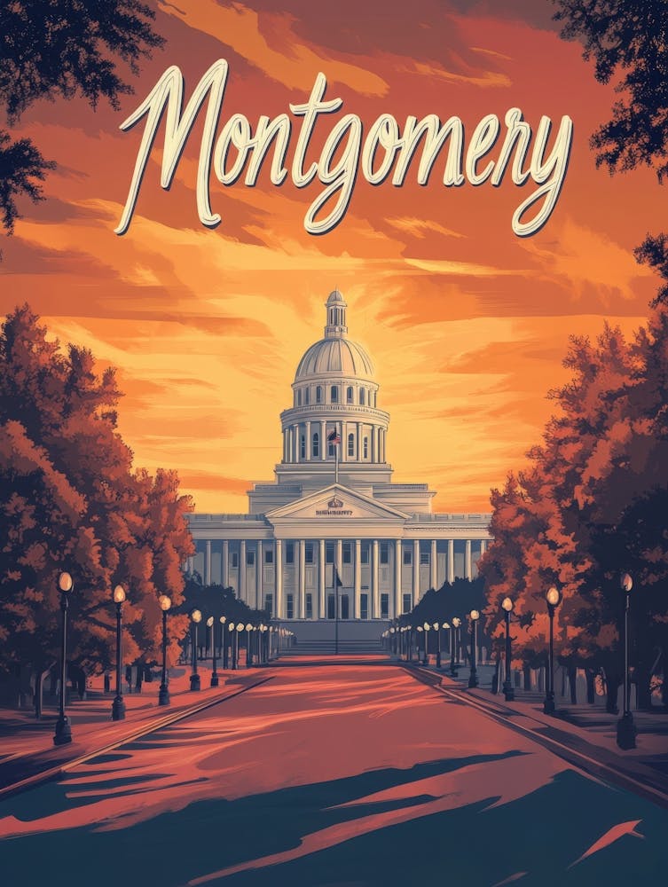 Aihrgdesign A Vintage Travel Poster Of Montgomery Featuring T 4b7e9fd3 22d8 4241 A645 361dd5c85a0c 0
