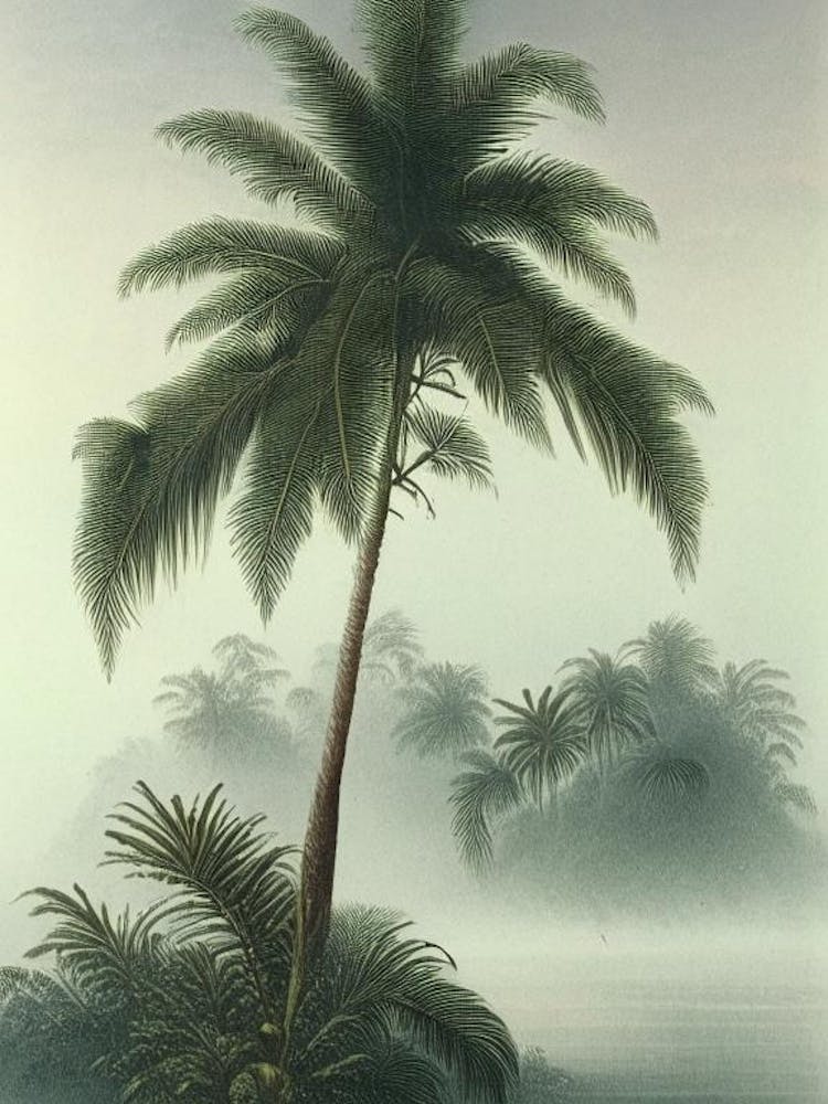 Mist Waterscape Vintage Illustration 2