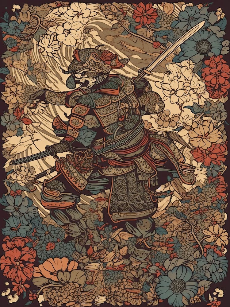 Samurai Vintage Japanese Poster 8