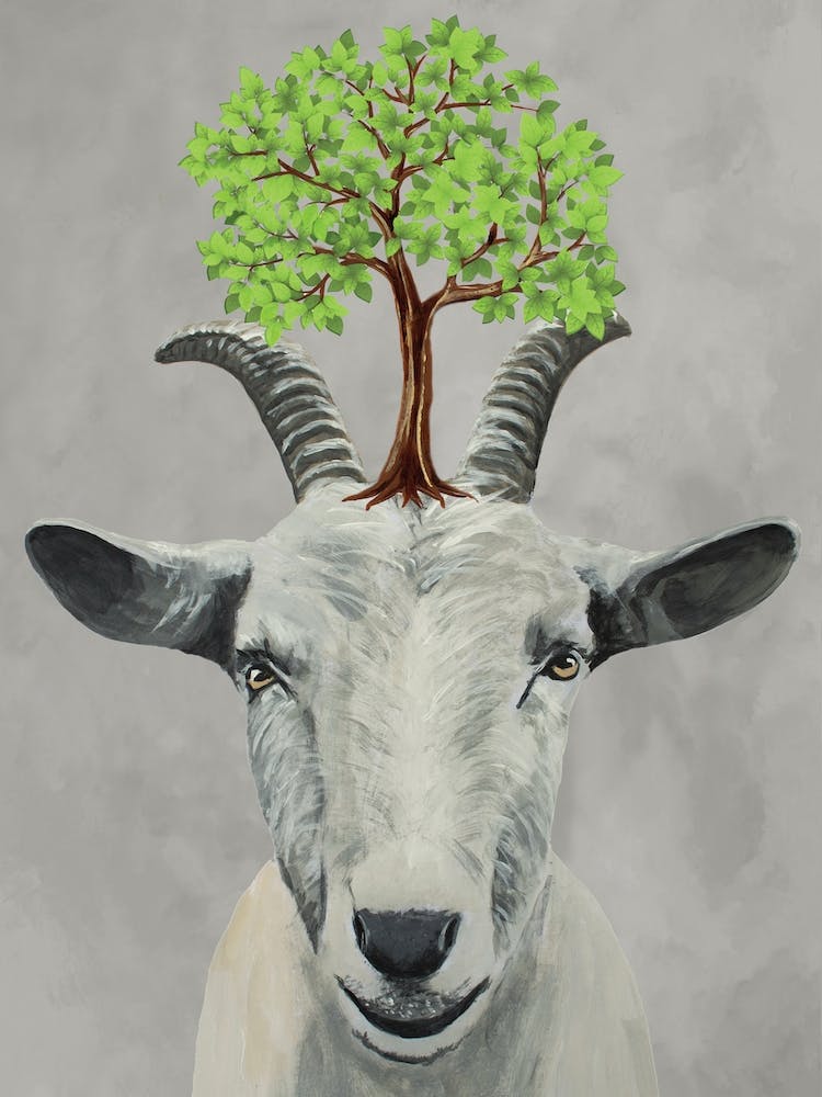 Goat With Tree