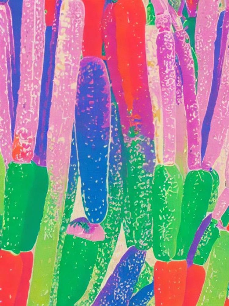 Carrots Risograph Retro Poster vegetable