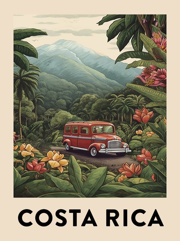 Vintage Travel Poster Costa Rica 5