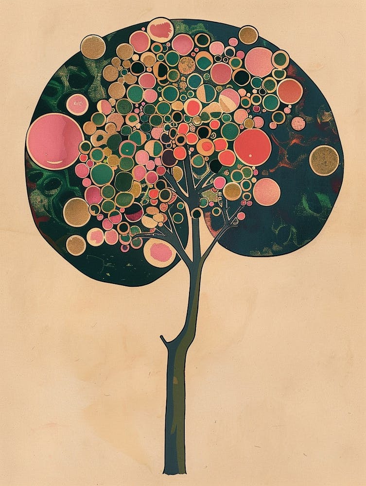 Linden Tree Colourful Illustration 4