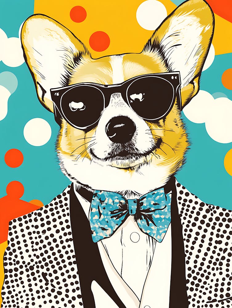 Super Cool Corgi Illustration Pop 20