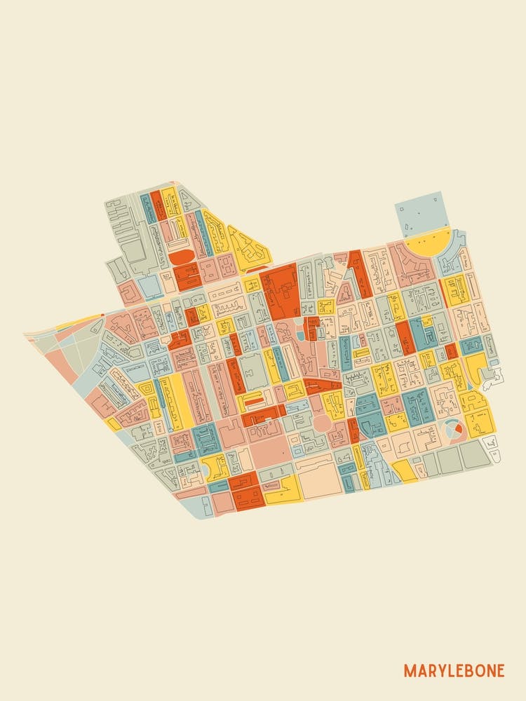 Marylebone London England Uk Neighbourhood Map