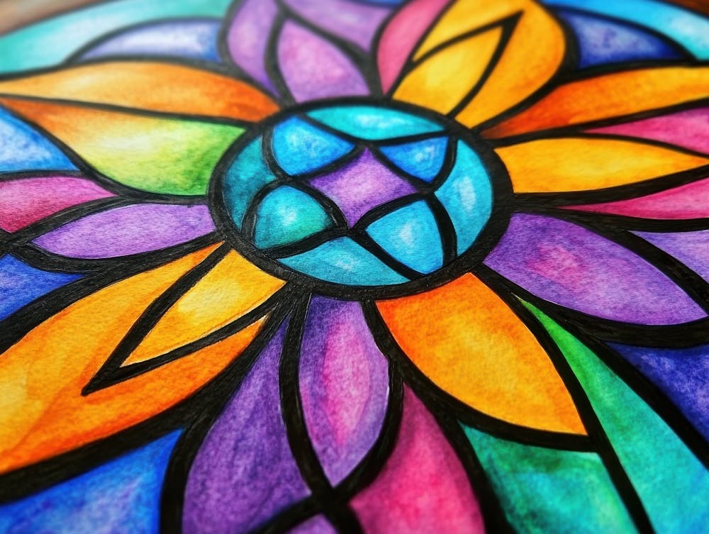 Stained Glass Flower