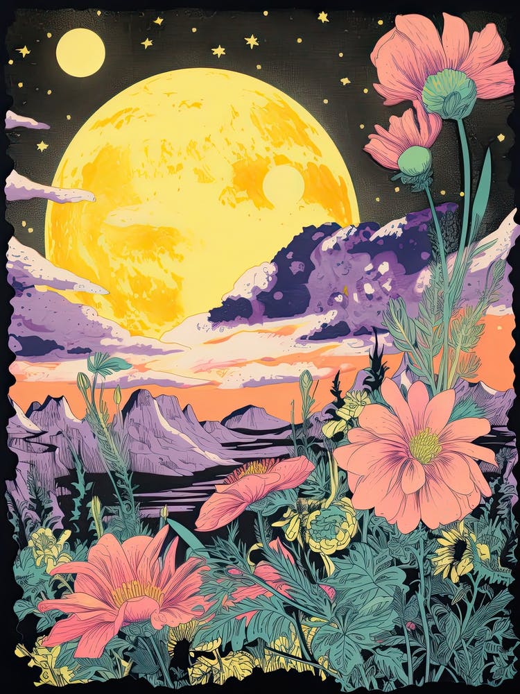 Abstract Landscape Risograph Style 40