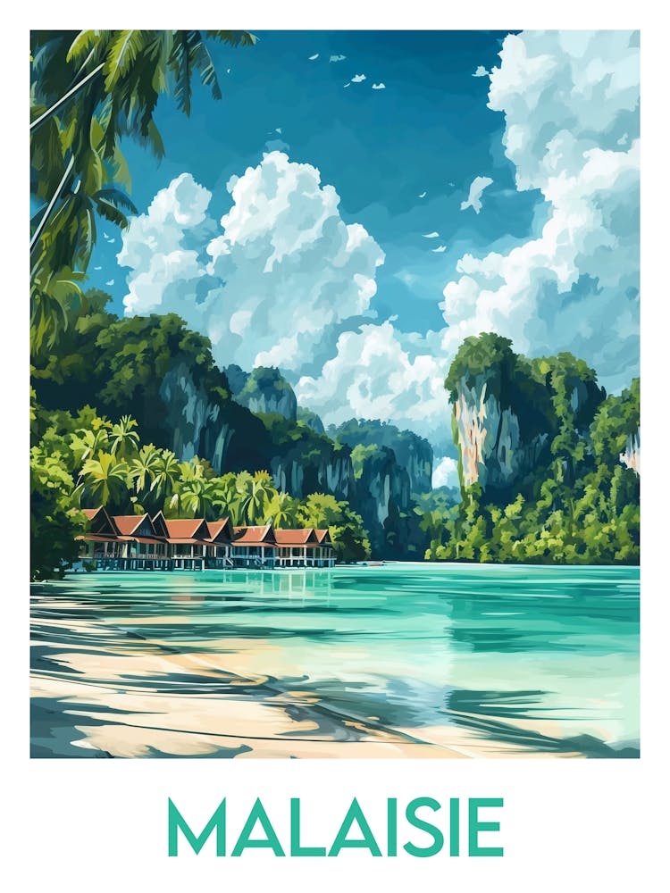 Affiche de voyage Malaisie