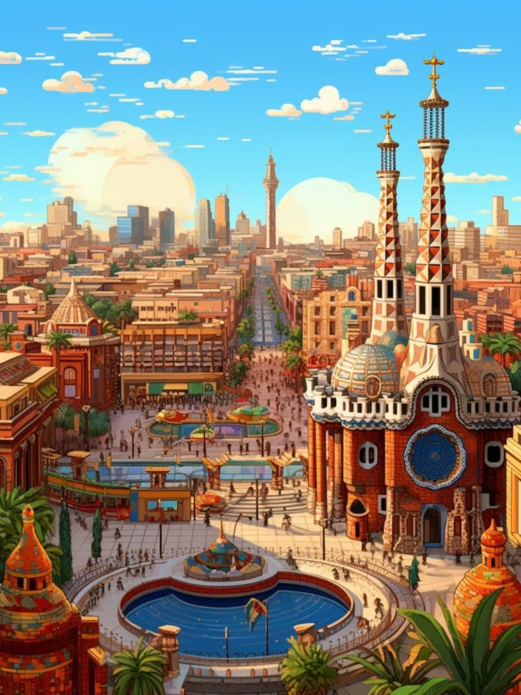 Barcelona Pixel Art 2