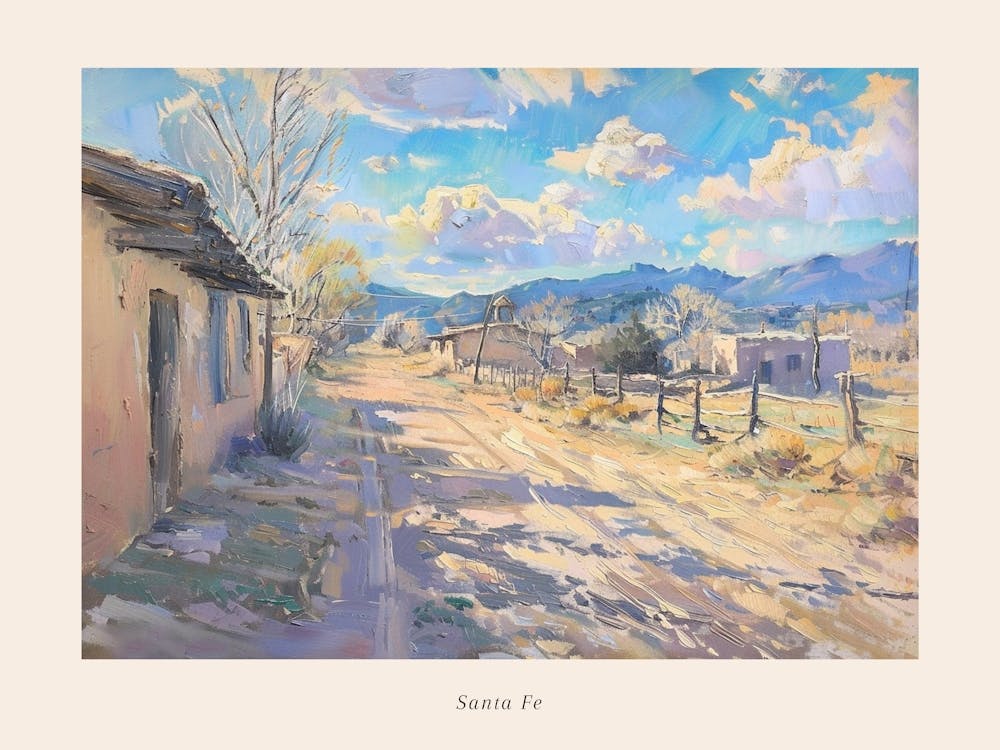 Western Landscapes Santa Fe New Mexico 2 Poster