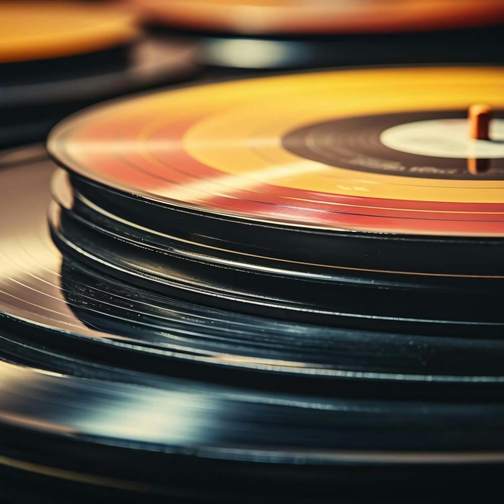 Stack Of Vinyl Records 1