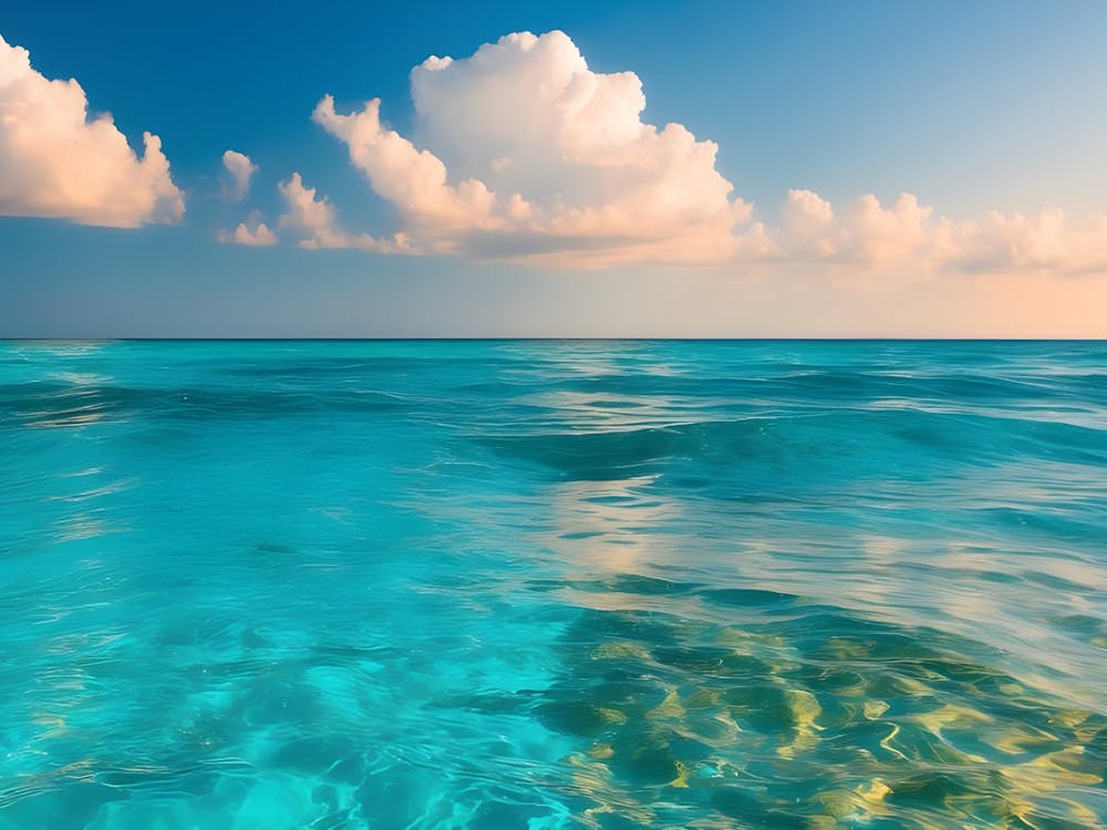 Blue Sea And Clouds
