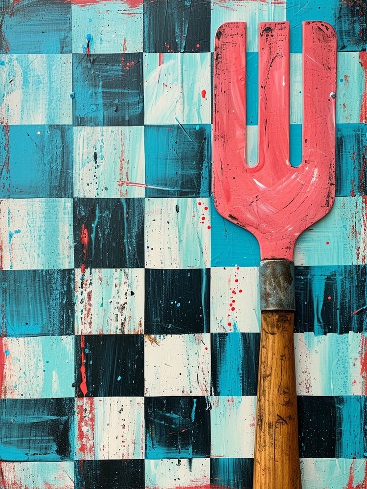 Spatule Damier bleu 3