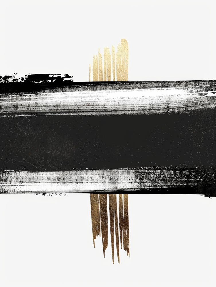 Schwarz-Gold Pinselstriche 6
